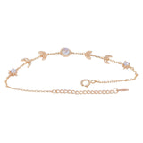 S925 Sterling Silver Star Moon Bracelet Moonlight Stone