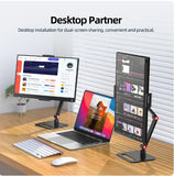 Portable Monitor Holder for 12-17.3 Inch Screen No Drilg Phone Adjustable Laptop Gaming Expandable Desktop Clamp Stand