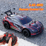 2.4G Wireless High-speed Drift Remote Control Race Sound and Light Spray Simulation Car Toy Christmas Gift