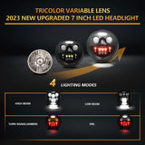 7 inch Car Motorcycle IP67 Waterproof with DRL/Turn Signal/Low Beam/High Beam 7'' Round LED Headlight