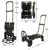 Outdoor Portable Hand Folding Trolley Handcart Four wheel Flatbed Truck Lage Shopping Travel Cart