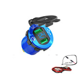 Quick 3.0 Dual USB Charger Socket Waterprooluminum Power Outlet Fast Charge with LED Voltmeter for 12V/24V Car Boat