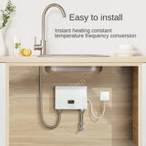 110V 220V Tankless Instant Electric Water Heater with Touch Panel Remote Control for Kitchen Bathroom Accessory