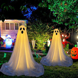 Halloween LED Glow Ghost Holiday Ghosts Shape Lights Luminous Hangable Pendant Horror Props Festival Party Decoration