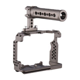 Andoer Aluminum Alloy Camera Cage Kit with Video Rig Top Handle Grip Replacement for Sony A7R III/ A7 II/ A7III