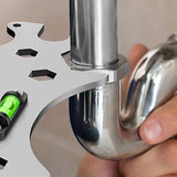 2 Piece Bathroom Multi-Function Wrench Scale Tool Kit Special Wrench Tool With Horizontal Shower Faucet Installation Silver