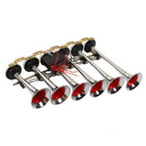 6 Trumpet  Horn 160dB Strong  Pressure DC 12V 24V Stable Performance Metal Electric  Trumpet for Cars