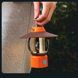 Retro Hanging Lamp Portable Camping Lamp Outdoor Hanging Tent Lamp Flashlight Multifunctional Rechargeable Lighting
