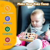 Board, Wooden Busy Board With LED Switches, Sensory Light Switch Travel Toys Pink Dream Easy Install