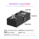 Pedals ABY Box Line Selector AB Switch Mini Guitar Effect Pedal Bidirectional Transmission Metal Casing Anti-slip