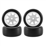 4Pcs 58mm Tires Wheel 12mm Hex with Sponge Insert for 1/10 1/12 RC Drift Car 3Racing Sakura M5 M04 M05