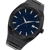 Matte Star Dust Dial Silver Full Stainless Steel Strap High Quality Luxury Frosted Japanese Miyota Quartz Watch Clock for Men