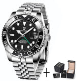 PAGANI DESIGN V4 GMT Watches Men's Luxury Automatic Mechanical Wristwatch Sapphire Glass 40MM Stainless Steel Waterproof Watch
