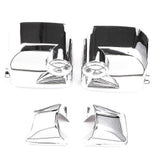 Car Silver Abs Look Side Wing Mirror Cover Trim Fit For Cruiser 2007-2021