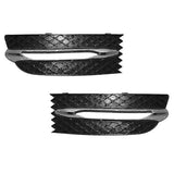 1pair Car Front Bumper Fog Light Grille Cover With Chrome Frame For R172 W172 2012-2016