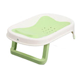 Baby Bather with Mesh Holes Non Slip Infant Bathtub Support Newborn Shower Stand for Household Use Green