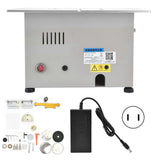 Table Saw Electric Mini Portable Tabletop Saw Woodworking Desktop Cutting Tool DC1224V 96WUS Plug 110V-240V Silver