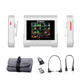 (White) SYNCO G3 2.4G Wireless Microphone System Mic with Dual-Channel Receiver + 2pcs Transmitters Clip-on Microphones Max. 250M Effective Range 8G On Board