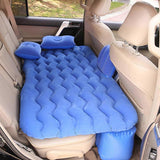 (Blue) Car Travel Inflatable Mattress Rear Seats Air Bed Rest Cushion for Vehicle Outdoor Grass