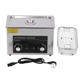 Ultrasonic Cleaner Knob Adjust Jewelry Industrial Parts Stainless Steel Cleaning Machine 4.5LUS Plug 110V