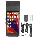 PDA Terminal 5.5 Inch IPS Screen Handheld Barcode Scanner Thermal Printer with Data Connection NFC Scanning 100240VAC US Plug