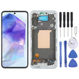 (Baby Blue) For Samsung Galaxy A55 SM-A556B COMPATIBLE LCD Screen Digitizer Full Assembly with Frame