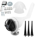 1200W Small Wind Generator Turbines Kit 3 Blades Power Parts for Marine Home ChargingBlack 24V