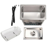 Ultrasonic Cleaner 3L Adjustable Power Heatable Stainless Steel Ultra Sonic Cleaning Machine for Jewelry US Plug 110120V