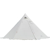 (White) 4-6 People Tipi Hot Tent with Stove Jack Camping Pyramid Teepee Tent for Camping Backpacking Hiking