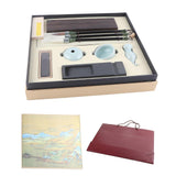 Chinese Calligraphy Practice Set 4 Treasures of Study Brush Pen Ink Paper Inkstone for Gift