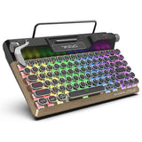 Retro Typewriter Keyboard, Vintage Bluetooth 5.0 Multi Devices Connection Typewriter Mechanical Key