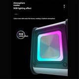 Wireless Bluetooth Speaker Multifunction with 2 Microphone RGB Portable Music Player Karaoke Machi
