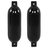2PCS Boat Fender Inflatable UV Resistant PVC Black Marine Fender for Bumper Shield Protection