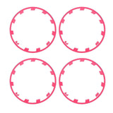 4PCS Wheel Rim Protection Ring Decorative Precise Fit Replacement for Tesla Model Y 21in 2021 to 2024 Red
