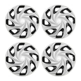 4 Pcs 14 Inch Car Wheel Trims Silvery Wheel Rim Skin Cover Hub Universal Fit for Cars Trucks Vans