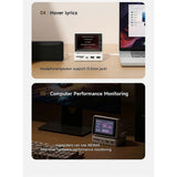 3.5Inch Mini PC Monitor USB C Docking Station 960 Resolution Electronic Album Floating Display Scre