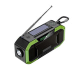 (Green) Emergency Portable Radio Am/fm Hand-crank Radio With Bright Flashlight Sos Alarm And 5000mah Power Bank Fm Digital Radio WELL