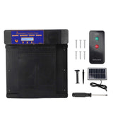 Solar Automatic Chicken Coop Door Double Open Type Remote Control Timing Chicken Coop Door for Duck Goose Farm Black