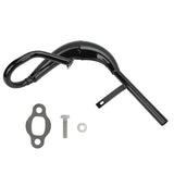 Fat Belly Exhaust Muffler Pipe Black Iron for 49cc 60cc 66cc 80cc 2?Stroke Engine Motor Motorized Bicycles Bike