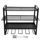 Power Tool Organizer Heavy Duty Rugged 4 Layer Power Tool Storage Rack for Garage Tool Room Workshop Shed Pegboard