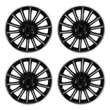 4PCS 14in Wheel Hubcap Strong Protection Sturdy Structure Black And White for Cars Trucks Vans