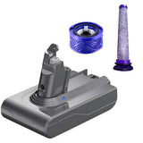 21.6V V6 DC62 Battery Adapter+Front/Rear Filters Replace for V6 SV04 SV03 DC58 DC59 DC61 DC74 Animal