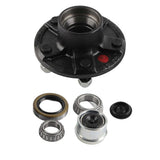 5 Lugs Trailer Idler Hub Kit with Grease Seals Caps and Rubber Plug for 3500 Lbs Axles