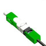 (Green APC) 100 Pieces of for Apc/ Upc Optical Fiber High Stability Quick Connector Single-mode for FTTH Optical Fiber Cold Connecti