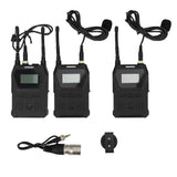YELANGU UHF Dual Channel Wireless Lavalier One for Two Microphone for Interview Shooting