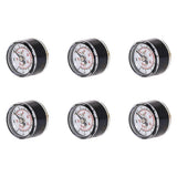 6X Scuba Diving PCP Air Mini Micro-Pressure Gauge Manometer Manometer 16Bar,1/8 NPT Thread