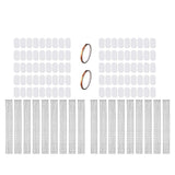 90Pcs Sublimation Blank Dog Tag Aluminum White Sublimation Stamping Tag Pendants Double Sided Blank