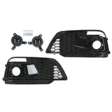 Fog Lamp Cover Trim,1 Pair Glossy Black Fog Light Grille Fog Light Grille Cover Compact and Lightweight