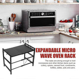 Expandable Microwave Oven Rack, 2-Tier Adjustable Countertop Shelf