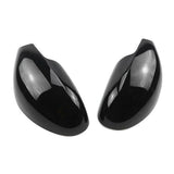 (Bright Black) 1 Pair Car Rearview Mirror Housing Rearview Door Wing Side Mirror Cover with Tool for SEAT Ibiza MK3